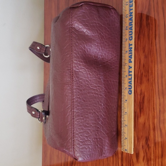 Rosetti Midtown Eggplant Leather Satchel Bag / Shoulder Purse. - Picture 9 of 16